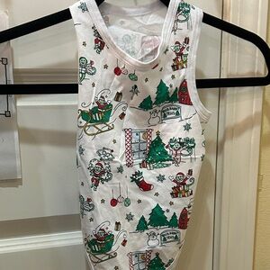 Roller Rabbit Festive Dog Tank Top - White and Green